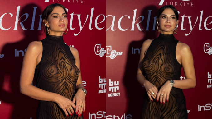 Demet Özdemir Transparan Elbisesiyle Tüm Gecenin Gündemi Oldu!