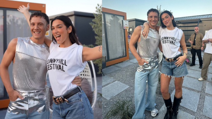 Edis ve Dua Lipa'dan Sunny Hill Sahnesinde Unutulmaz Buluşma