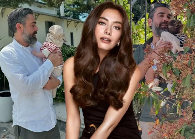 Neslihan Atagül'den İlk Anne Paylaşımı! Oğlu Aziz ve Kadir Doğulu ile Aile Tablosu